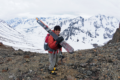 Dr. Kam K. Leang in the Chugach Mountains, Alaska. "I have to admit that I have a skiing streak: skiing at least once a month, year round, since October 2003! I’ve traveled far and near to keep my streak alive and Utah is a great place for my illness.” 
