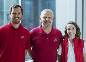 The University of Utah members of US-COMP (left: Mike Czabaj, center: Dan Adams, right: Ashley Spear) 